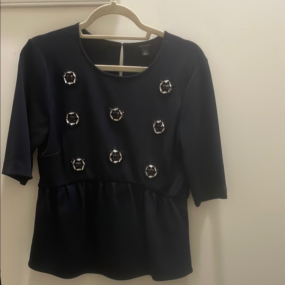 Elegant Black Top with Embellishments